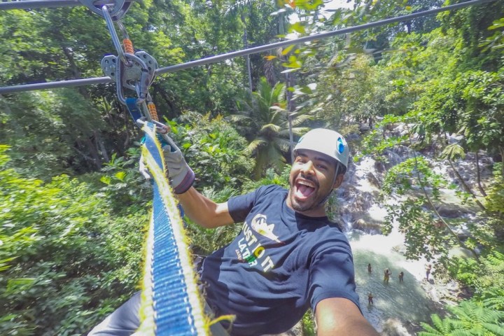 Zipline over Dunn's River Falls