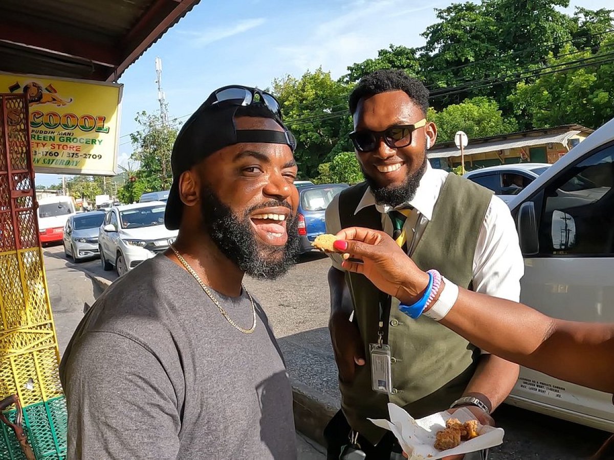 Driver and Guests stopped for pudding